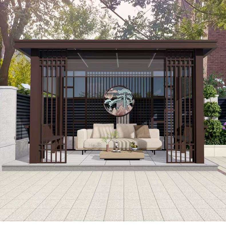 户外铝合金阳光房别墅花园自建房庭院凉亭玻璃房茶室休闲亭子厂家