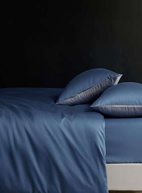 纯棉高支长绒棉被套单件A 类100全棉150x200x230cm双人被罩三件套