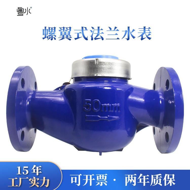 法兰水表2寸2.5寸dn50水平大口径国标专用不锈钢旋翼式湿式冷水表