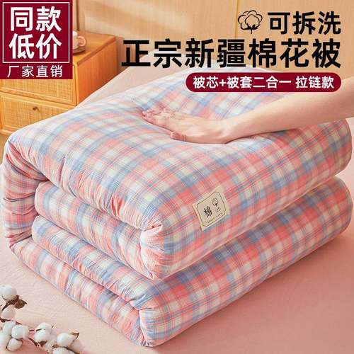 加厚可拆洗被子被芯纯棉花冬被棉被全套一整套春秋被宿舍单人被褥