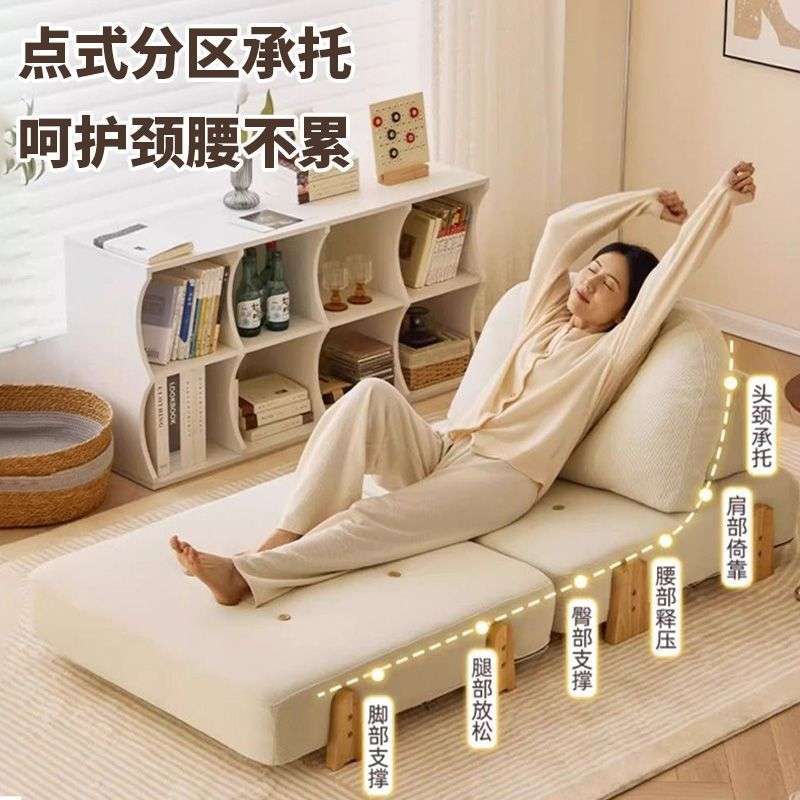 豆腐块布艺沙发小户型沙发网红款沙发床休闲躺椅客厅折叠小沙发