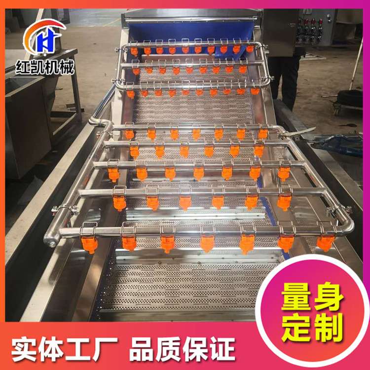 全自动鱼类海产品气泡清洗机 气泡冲浪式洗鱼机 海产品加工设备