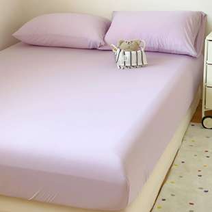 A类母婴级纯色小冰皮锦氨凉感床笠三件套夏季冰丝床笠床单不移位