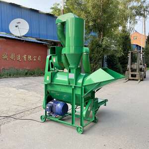 谷子高粱脱粒机1.5吨产量家用打谷机农用三相电中型谷子脱粒机