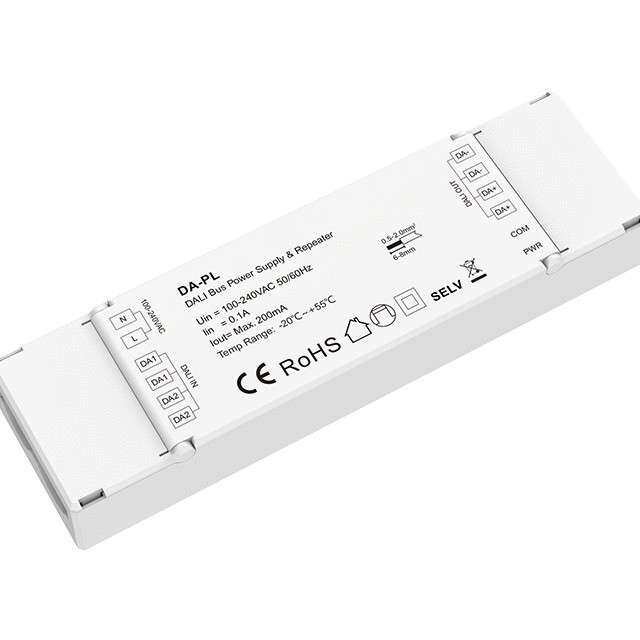 AC100-240V 200mA DALI总线电源+信号中继器 DA-PL