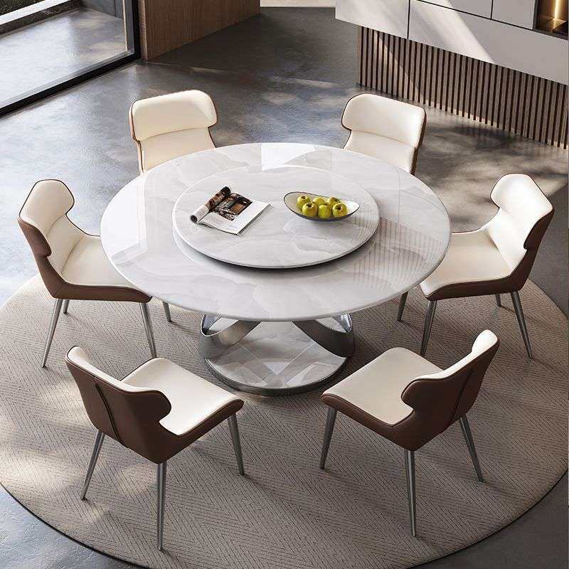轻奢岩板餐桌椅组合简约现代超晶石圆桌意式圆形带转盘桌子,电子元器件市场,其它元器件,淘宝优惠券,粉丝福利购,淘宝优惠卷