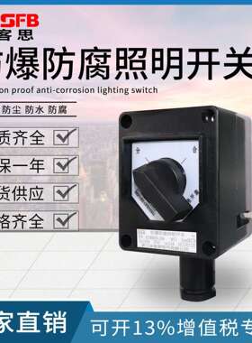 BZM8050单极双控防爆转换开关旋钮10A220V防腐照明防护