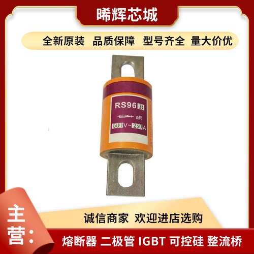 茗熔圆管螺栓型RS96B500V690V200A250A300A快速熔断器元器件电子
