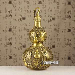 铜葫芦摆件铜吉祥如意大号金属家居工艺装饰品风水摆设