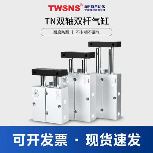 TWSNS气动双杆气缸TN双轴气缸缸径10/16/20/25/32行程10/20