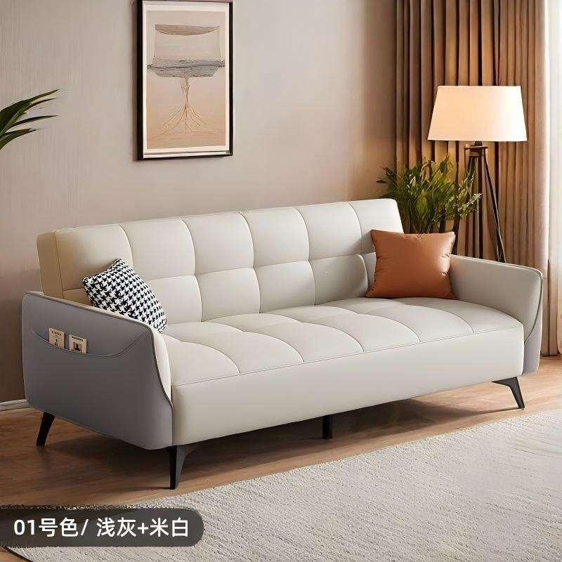 猫抓皮沙发床多功能两用现代简约客厅公寓小户型单双人可折叠沙发