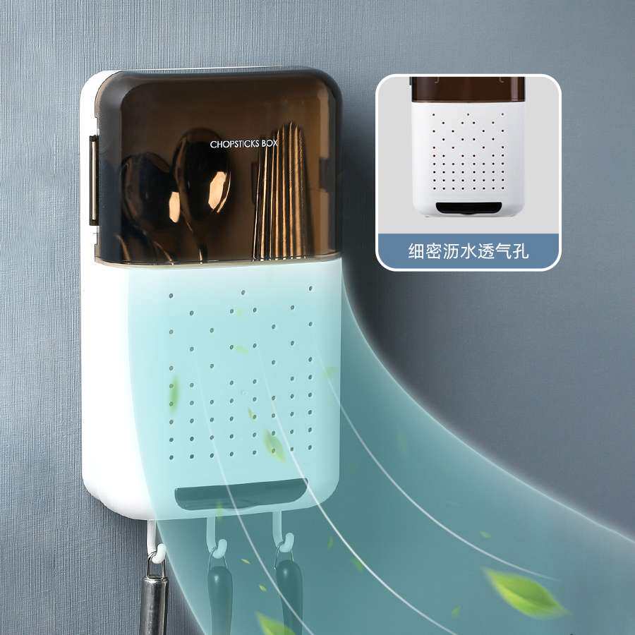 筷子篓置物架壁挂式家用沥水防尘厨房勺筷子筒筷笼子筷篓收纳盒桶
