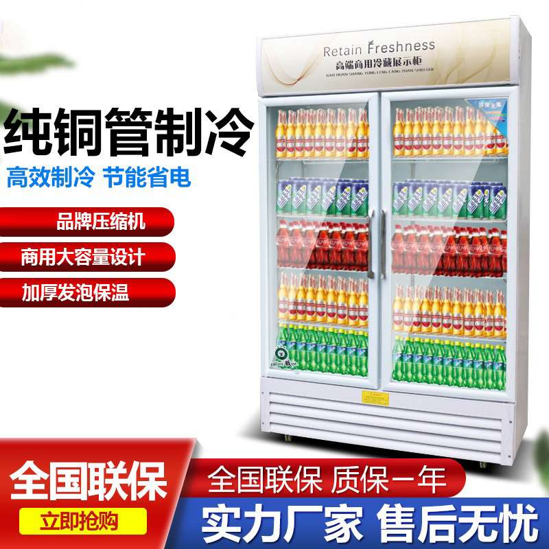 冷藏展示柜立式饮料柜保鲜柜商用冰柜单双门超市冰箱啤酒柜展示柜