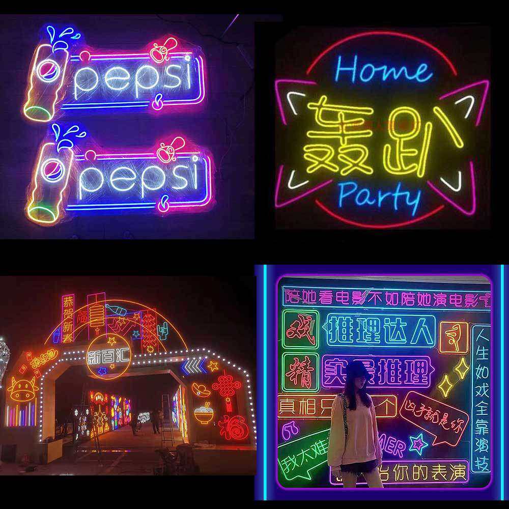 led创意霓虹管发光字灯牌logo招牌字母广告标识装饰灯氛围网红灯