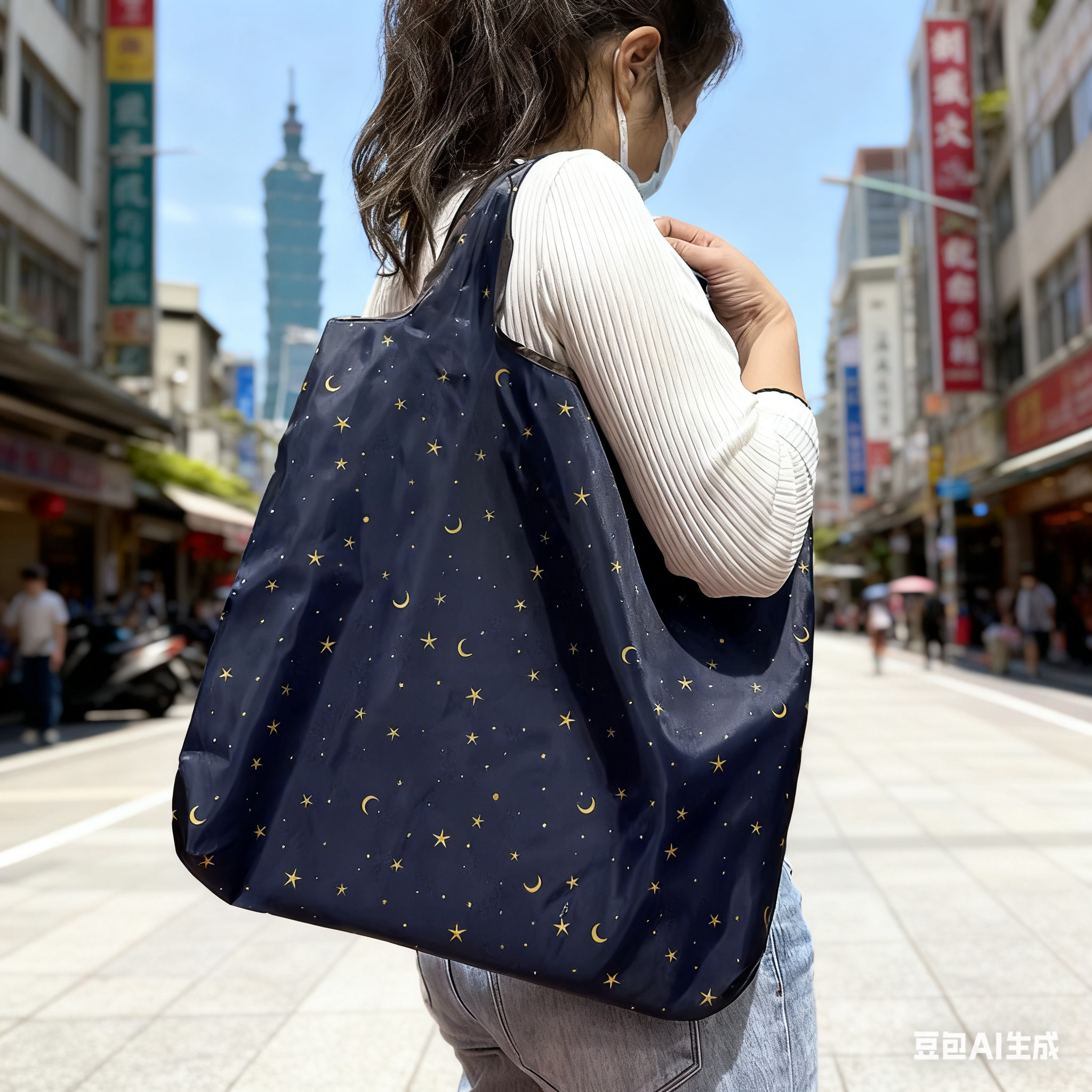 工厂现货出口大号大容量单肩便携可折叠环保购物袋韩版旅游买菜包,收纳整理,购物袋/环保袋/帆布袋,淘宝优惠券,粉丝福利购,淘宝优惠卷