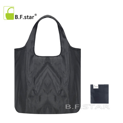 出口日本可折叠环保轻便单肩便携大容量手提购物袋旅行纯色买菜包