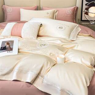 款 依恋系列纯棉绣花批四季 60支长绒棉刺绣单件四件套 2023新款