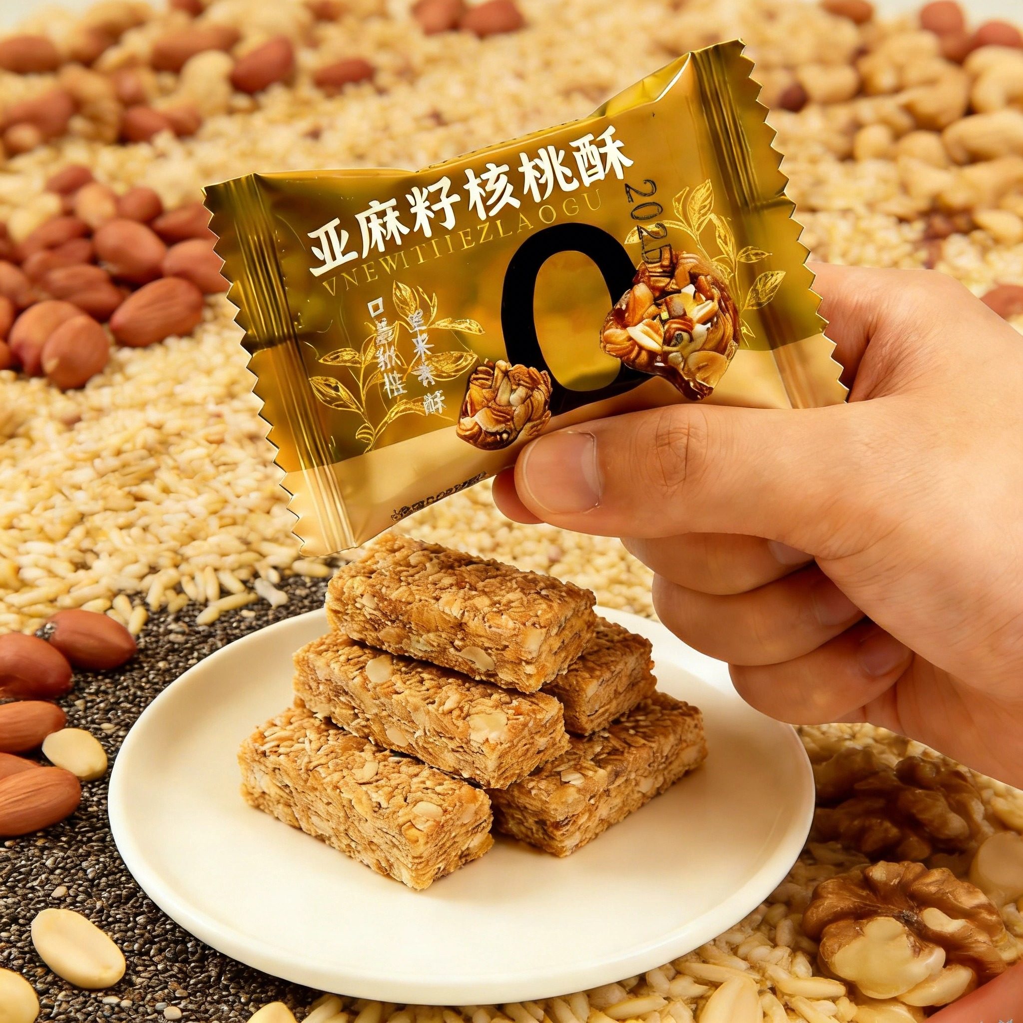 【醇香酥脆】亚麻籽核桃花生酥坚果酥芝香酥脆休闲零食点心下午茶,零食/坚果/特产,坚果制品,淘宝优惠券,粉丝福利购,淘宝优惠卷