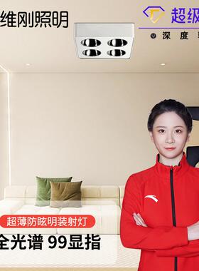 LED明装筒灯cob射灯斗胆灯双头防眩无主灯照明客厅方形盒子灯散光