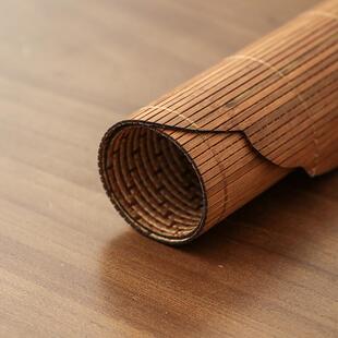 复古大漆竹编小茶席防水户外竹席长款一人干泡旅行竹帘垫子新新品