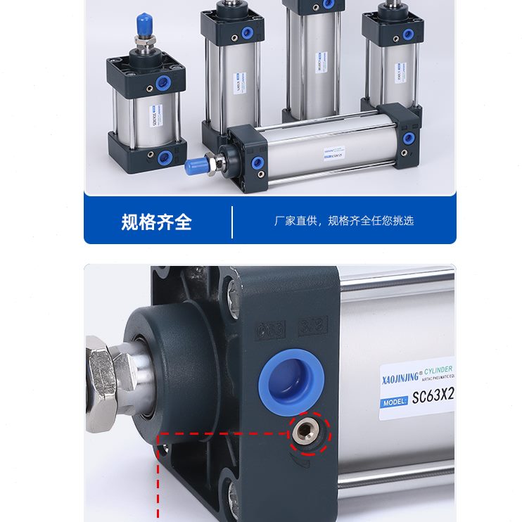 气动大气缸x1xS2500680sc40x50sc5x8060力x7x1-小型3标准x132推x1