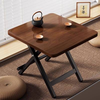 飘窗小桌子家用阳台折叠小茶桌床上学习书桌榻榻米炕桌小茶几矮桌