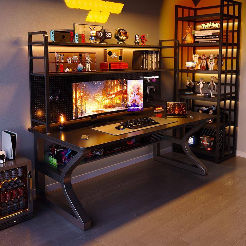 电脑桌台式家用电竞桌卧室书桌学生学习写字桌子简易作台办公桌