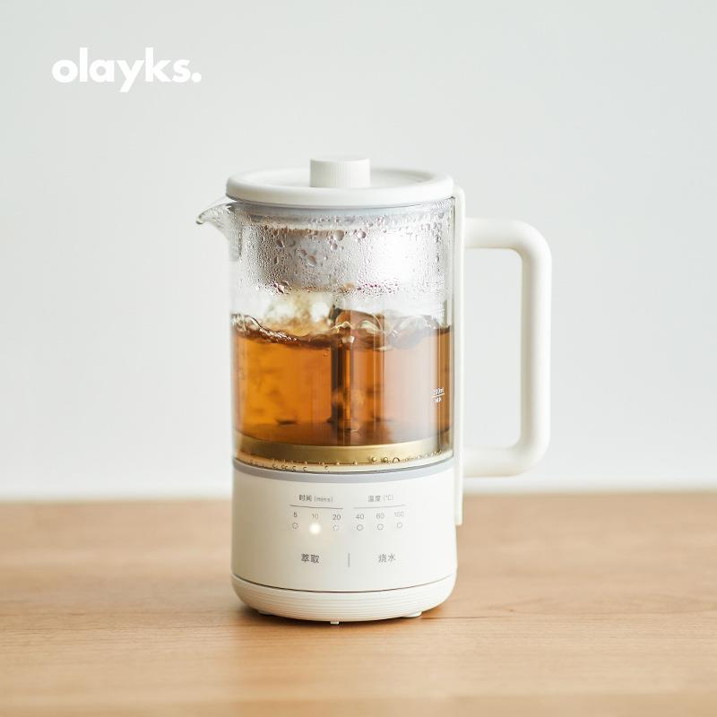 olayks欧莱克煮茶器喷淋式养生壶黑茶白茶泡茶壶家用自动蒸汽办公