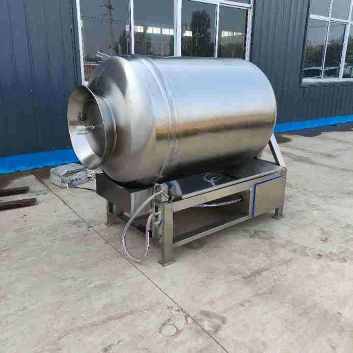 不锈钢全自动真空牛肉牛排大型滚揉机腊肉鸡柳滚筒搅拌机