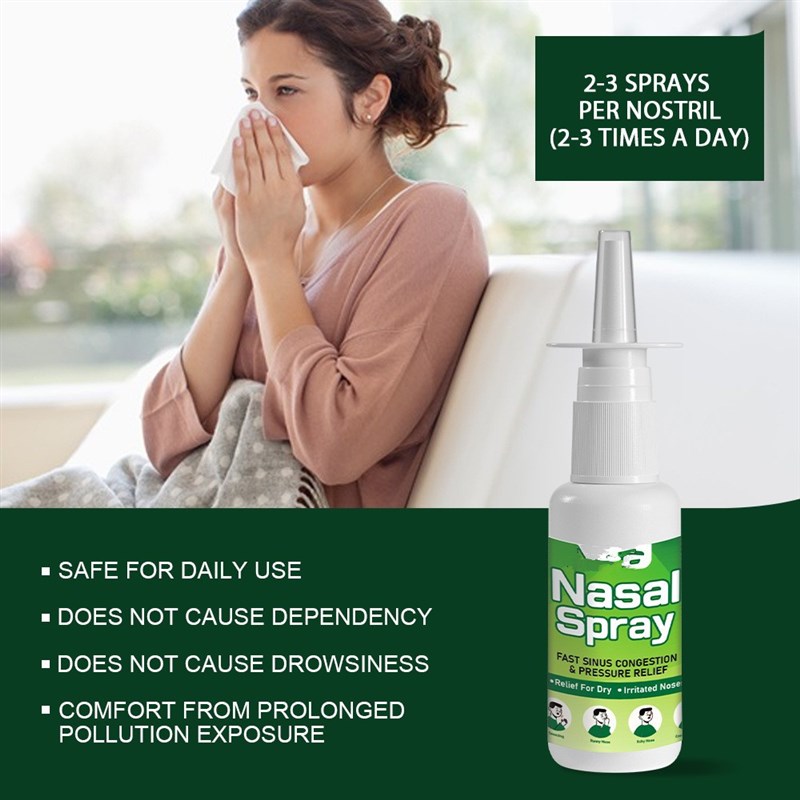 3pcs Nasal Spray Rhinitis Nasal Care Congestion Nose Spray