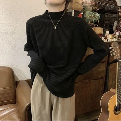 高领打底衫女高端轻奢高级感半高领毛衣秋冬2025新款加厚慵懒针织