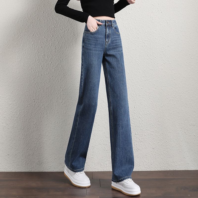 牛仔裤女2025年新款小个子窄版阔腿牛仔裤女九分2025年秋冬新款高