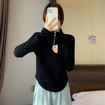 打底衣女内搭高级感可外穿时尚洋气300斤大码女装胖m加绒加厚半高