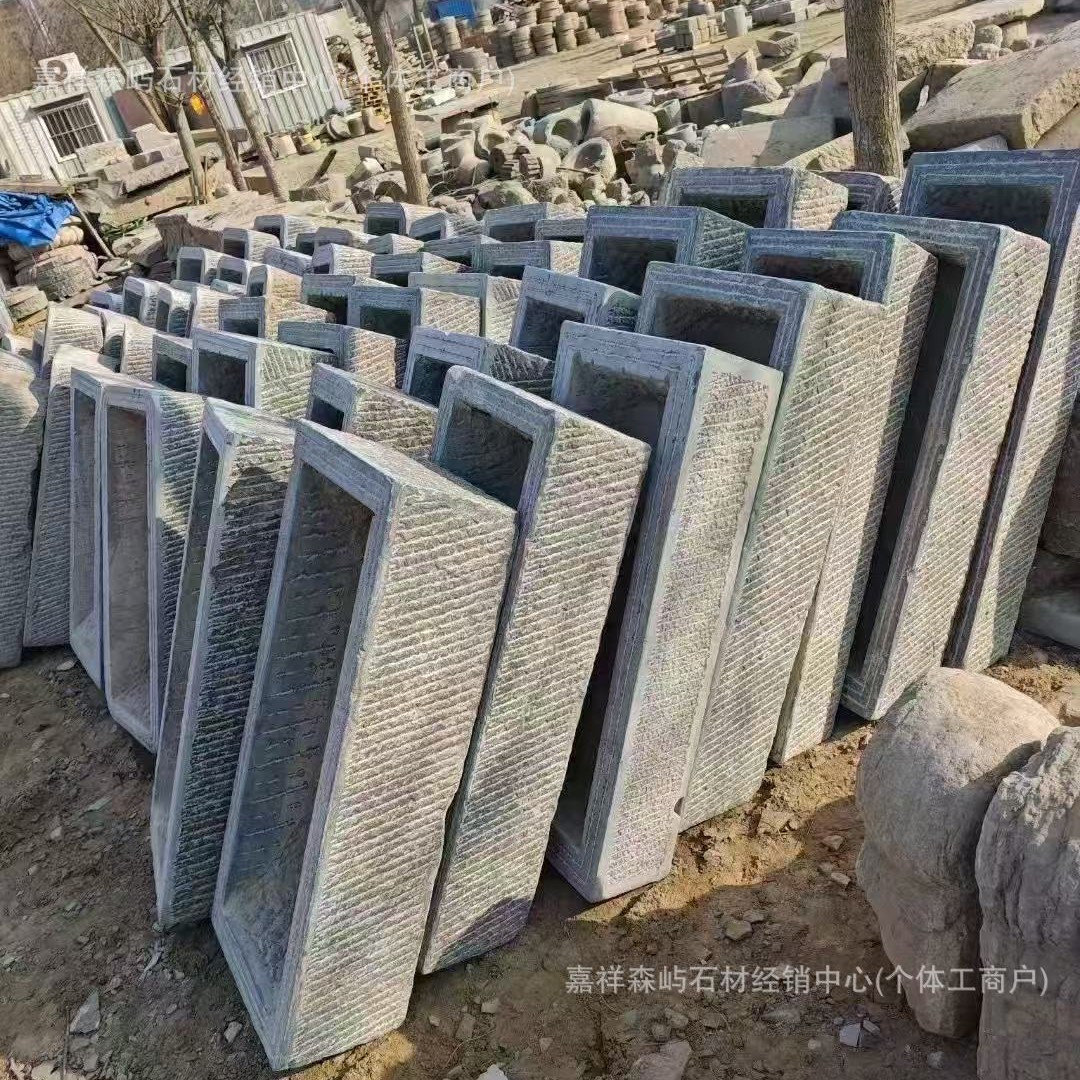 青石老石槽石雕复古鱼缸做旧牛槽猪槽洗手盆花盆室内流水摆件装饰
