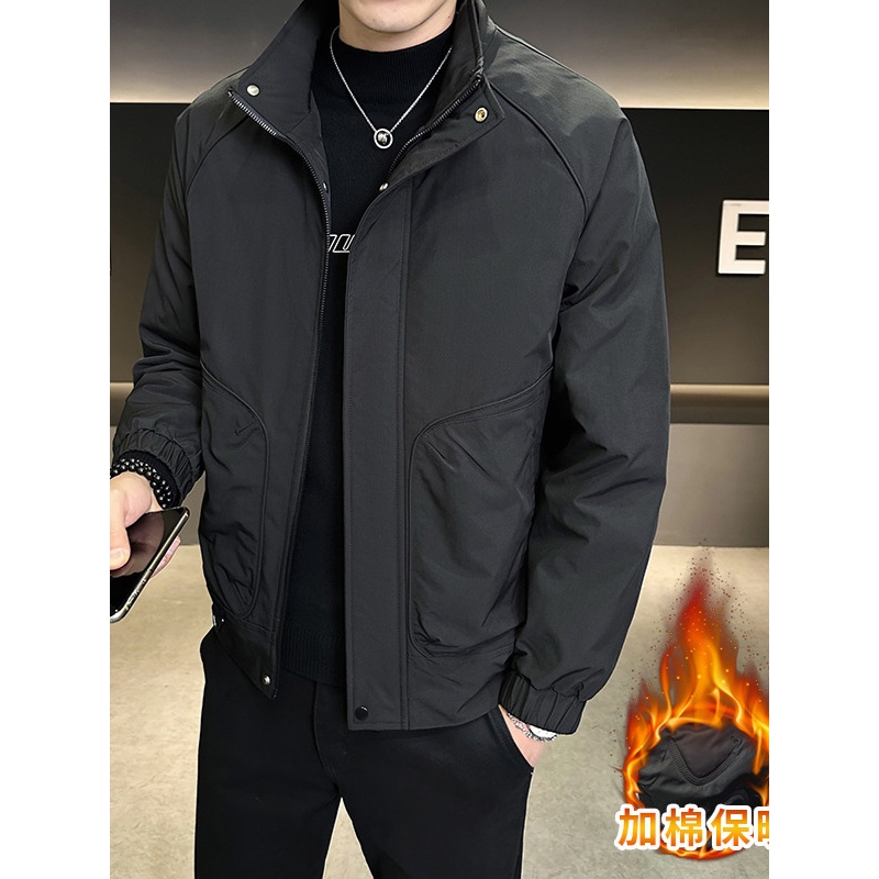 雷迪波尔男士外套春秋季2025新款休闲立领夹克衫男装青年上衣棉衣