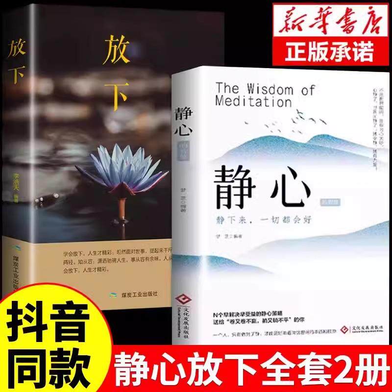 【新华正版】 静心书籍放下2册 正版人生智慧哲学青春成功励志心灵鸡汤正能量治愈系修心修身养性哲理必看的书畅销书排行榜成人推