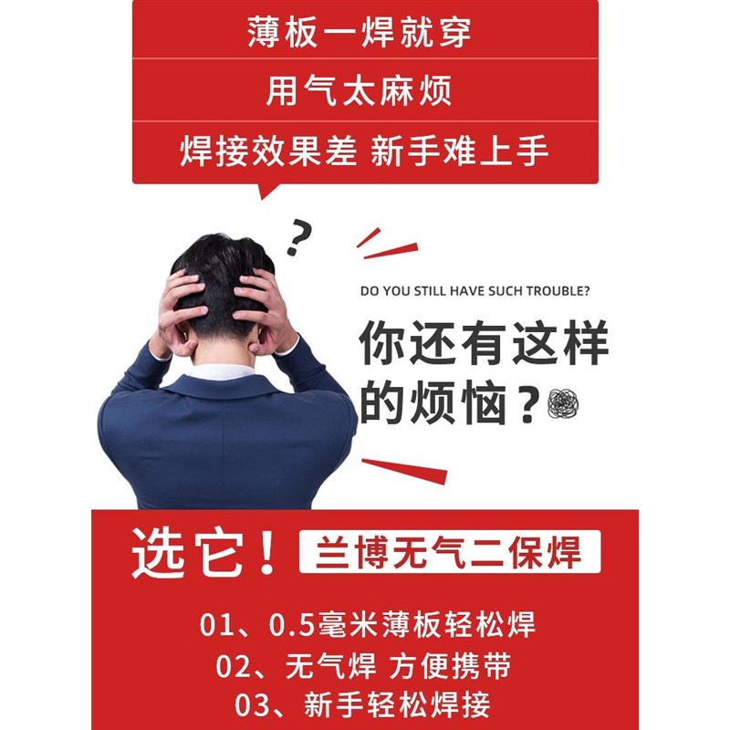 一体机无气二保焊机220二氧化碳两用工业家用小型电焊机v保护兰博