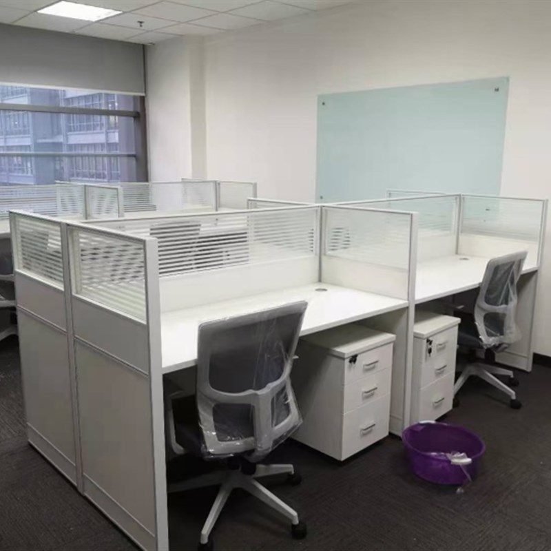 北京简约a现代30款式屏风办公桌组合4人位卡座隔断员工桌6人职员