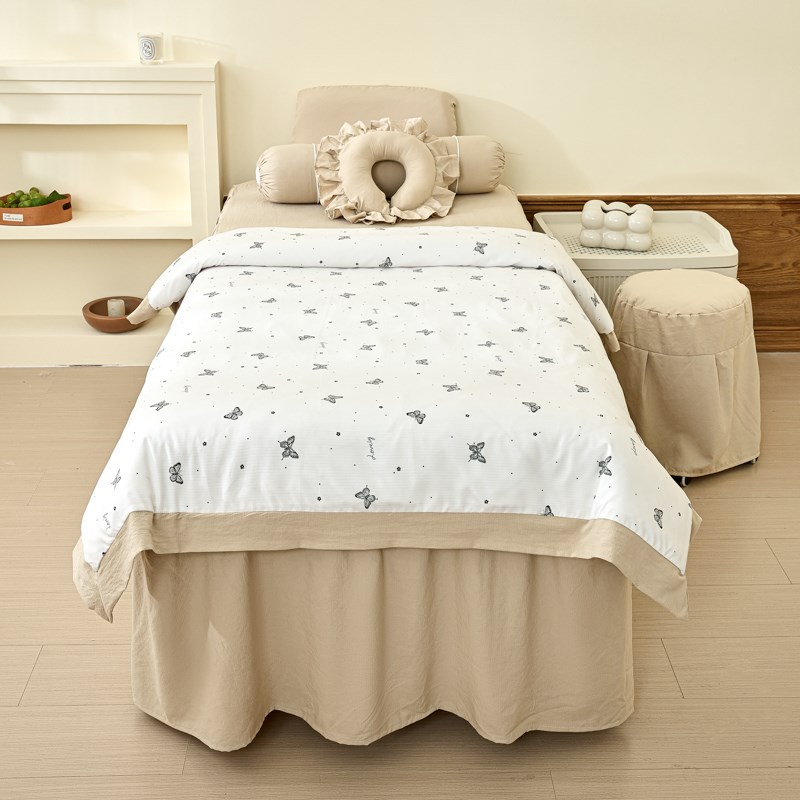 新款美容床罩四件套美容s院专用高档按摩床罩四件套美容床罩四件