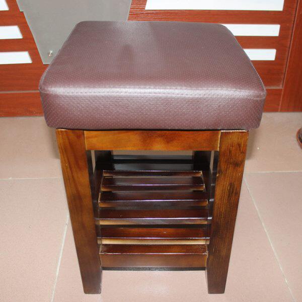 新中式实木凳子美容院专用凳诊所椅子按摩床配套凳子高档橡木椅子