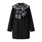 小田专享 羊驼双面呢毛呢外套 名媛 短款 大衣H970