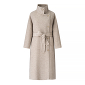 小田专享 高级感双面呢醋纤大衣加厚立领绵羊毛毛呢外套F836