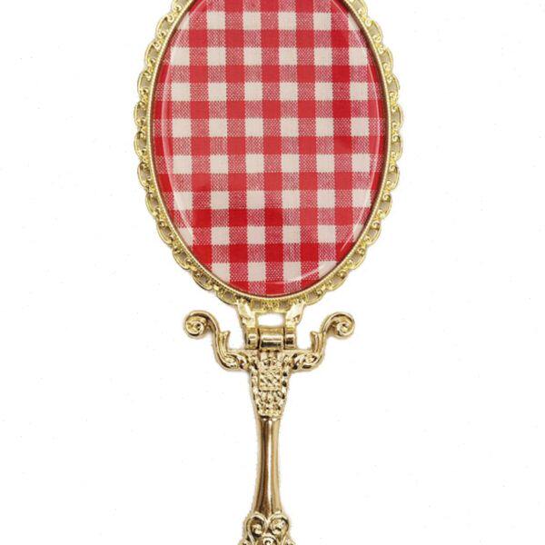 欧式复古金属金色小镜子少女化妆镜折叠便携公主手持镜手拿手柄镜