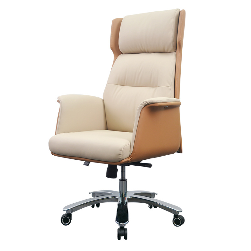 老板椅办公室总裁经理电脑椅班台搭配舒适皮椅旋转升降主管椅女士