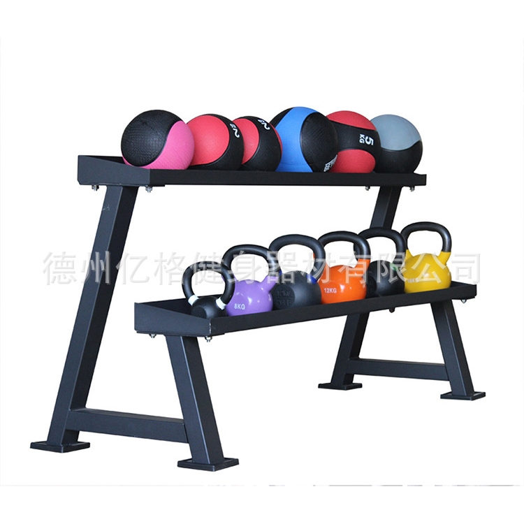 商用健身房 双层壶铃架防滑贴哑铃架子 双层壶铃架