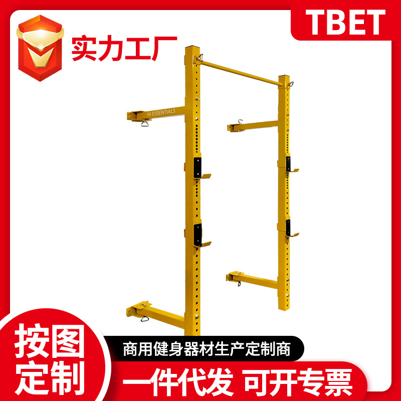 靠墙架深蹲架靠墙款壁挂式多功能可折叠健身房家用卧推架家用私教