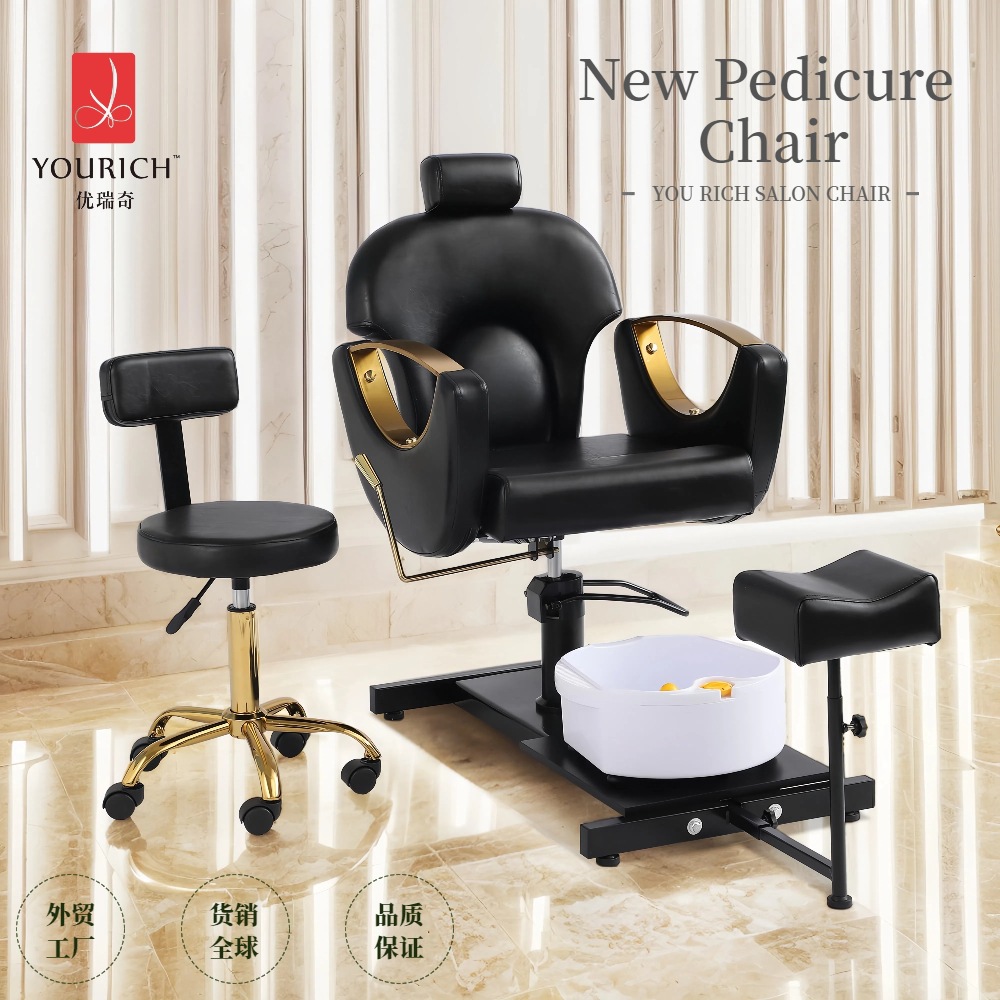 美发椅足浴椅跨境修脚椅升降旋转足疗按摩椅多功能沐足沙发洗脚椅