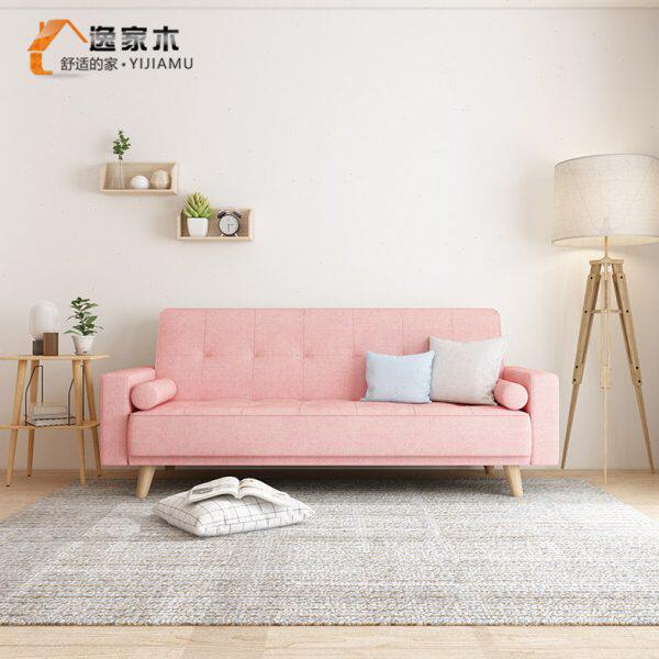北欧小户型可折叠坐卧两用沙发床客厅卧室简约多功能双人布艺沙发