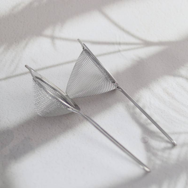 漏网超精细调酒过滤网p 三角过滤器 酒吧撒粉器  鸡尾酒锥形漏勺