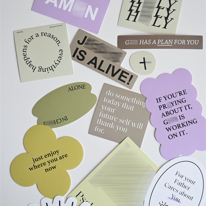 Heymen黑门 温柔是力量 莫兰迪色系文艺贴纸T 防水14张/套